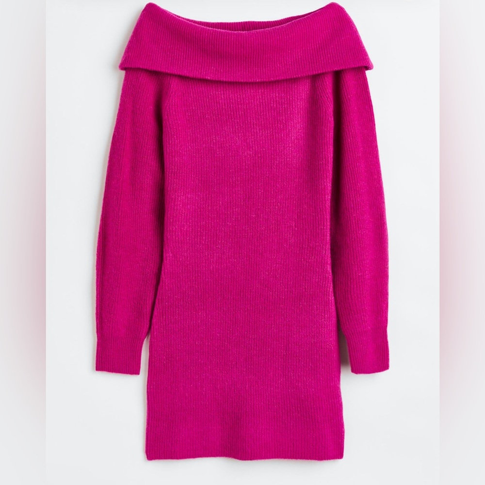 Off the Shoulder Bodycon Sweater Dress